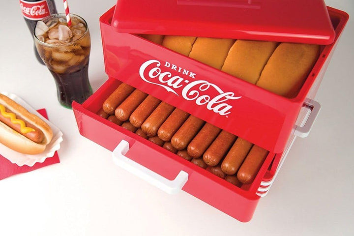 Salco Coca-Cola HotDog Steamer SHD-80CC,Retro, rot, perfekt für jeden