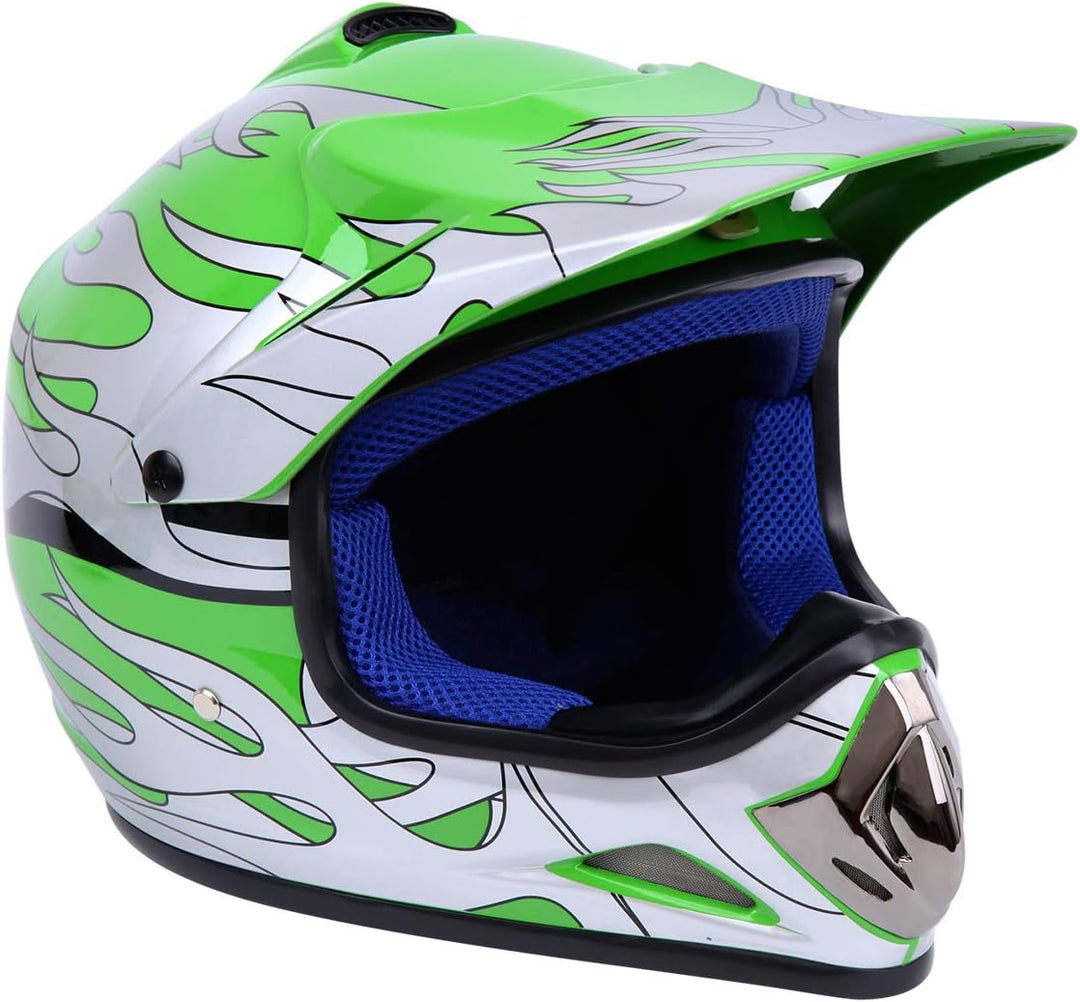 Samger DOT Jugend Kinder Off Road Helm Motocross Helm Dirt Bike ATV Motorradhelm Handschuhe+Brille S
