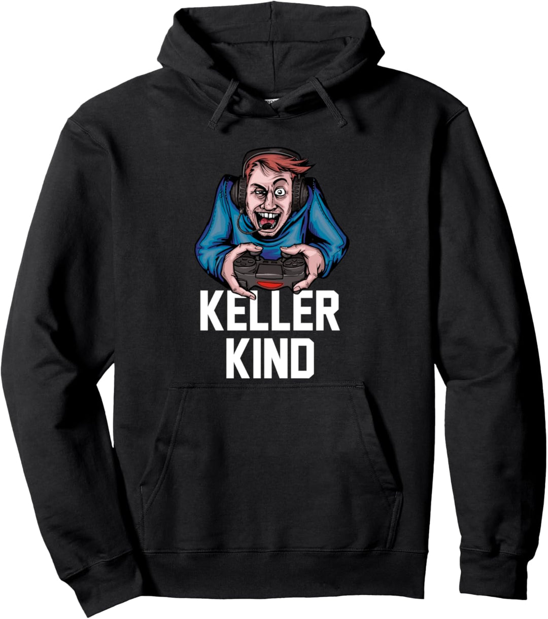 Keller Kind Zocken Konsole Video Game Spieler Zockerin Pullover Hoodie