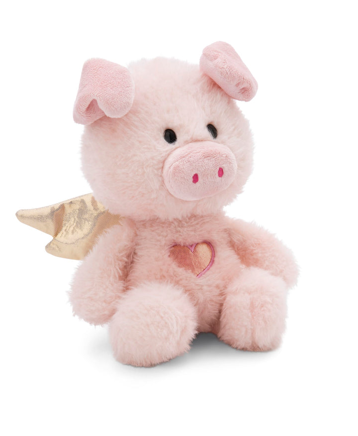 NICI Kuscheltier Schutzengel Schwein La La Piggie 28cm in Geschenkbox - rosa - Weiches Plüschtier –