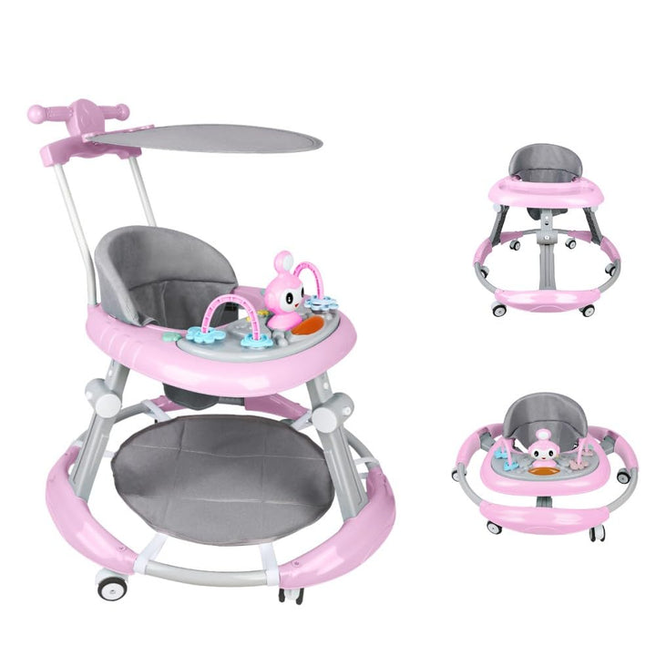 OHMG Babywalker Lauflernwagen, 5 in 1, Lauflernwagen, Wippfunktion, Babywippe mit Rollen, Licht, Mus