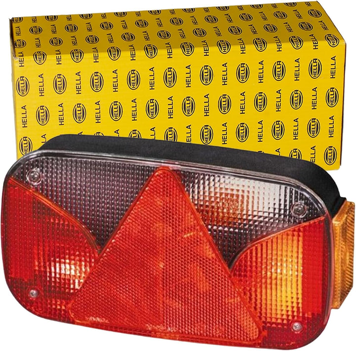 HELLA Rückleuchte - Glühlampe - 12V - Anbau/geschraubt - ECE - Lichtscheibenfarbe: weiss/rot - Steck