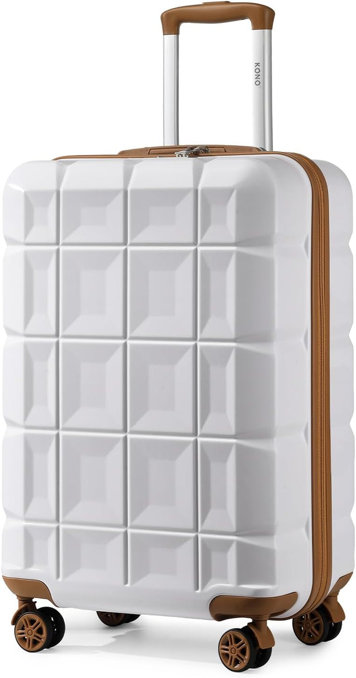 KONO Handgepäck Koffer Trolley Handgepäck 54cm Zwillingsrollen ABS Hartschalenkoffer Reisekoffer mit