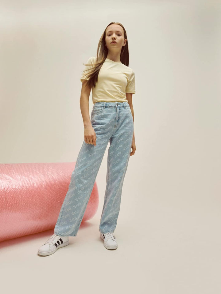 NAME IT Mädchen Nlftexizza DNM Hw Straight Pant Hose 140 Light Blue Denim, 140 Light Blue Denim