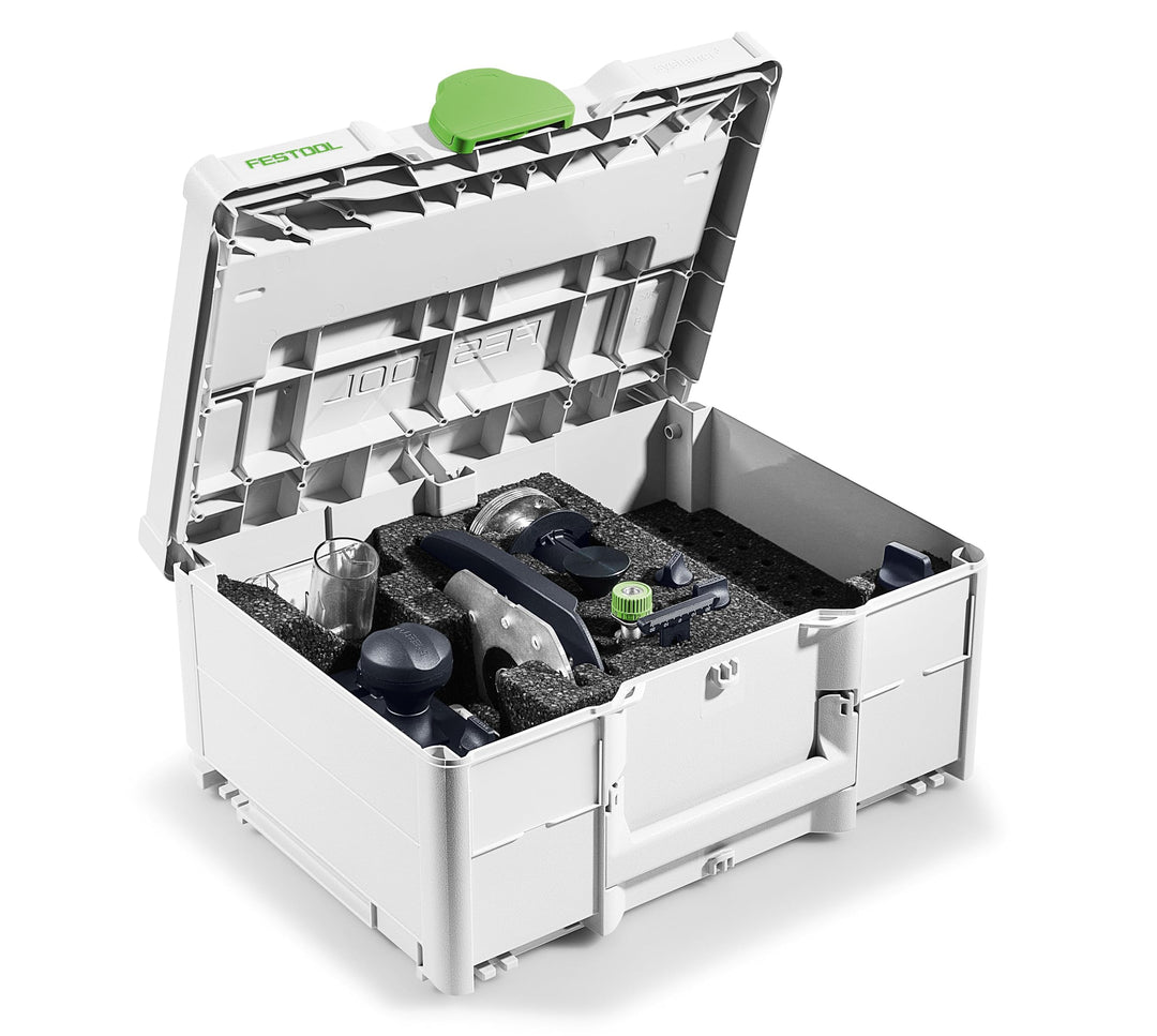 Festool Zubehör-Set ZS-OF 1010 M (mit Führungsschienen-Adapter, Feineinstellung, Abstützung, Zentrie