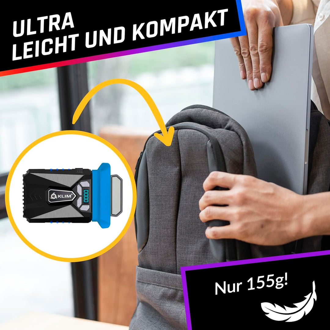 KLIM Cool Universaler Kühler für Spielekonsole Laptop PC – Hochleistungslüfter für Schnelle Kühlung