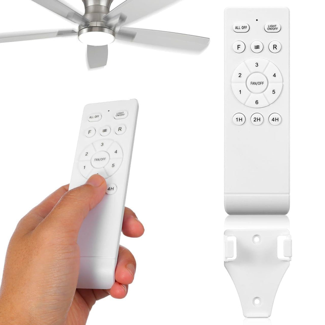 POPETPOP Deckenventilator Fernbedienung Universal, 433 MHz Fernbedienung für Deckenventilator mit Li
