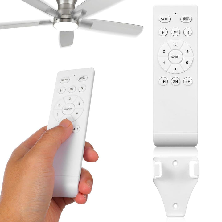 POPETPOP Deckenventilator Fernbedienung Universal, 433 MHz Fernbedienung für Deckenventilator mit Li