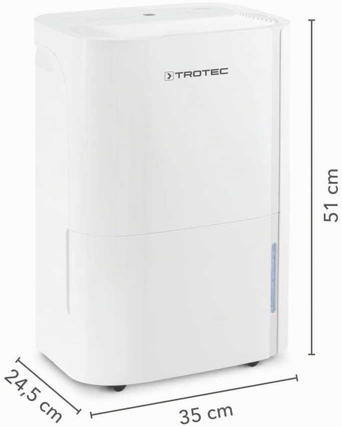 TROTEC Luftentfeuchter elektrisch TTK 54 E – Leistung 18 L/Tag – Fläche 40 m² / 100 m³ – mit Autoabs