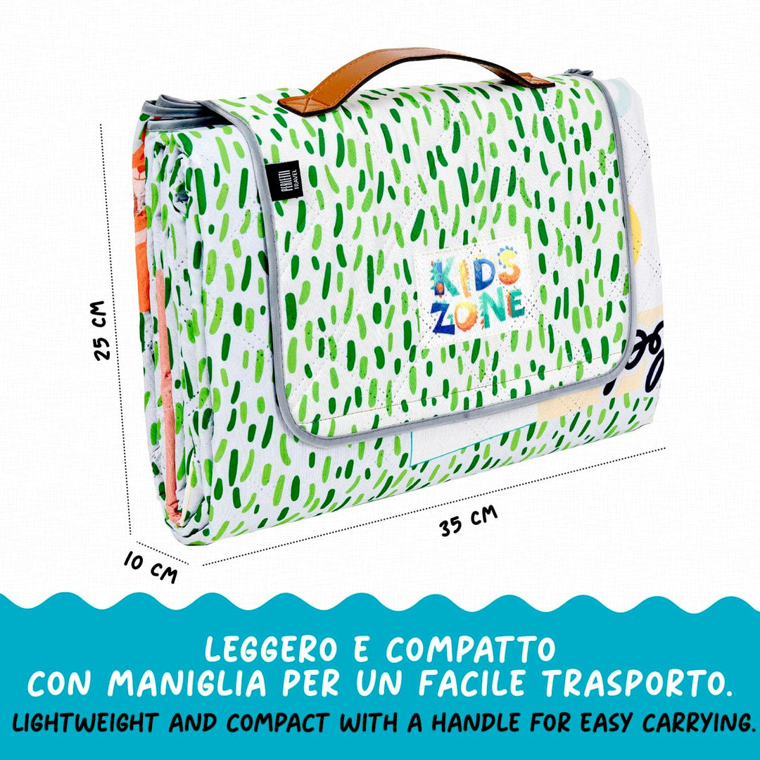 Lustig Picknickdecke Wasserdicht Faltbar Tragegurt für Kinder - Lernspiele Outdoor Camping Decke Mäd