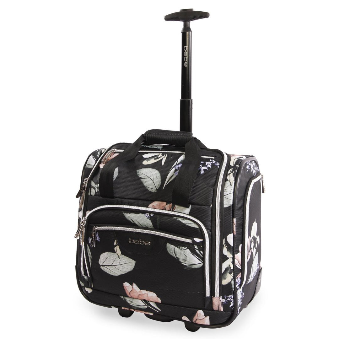 Bebe Valentina Damen-Handgepäcktasche mit Rädern unter dem Sitz, Floral Black, Einheitsgrösse, Valen