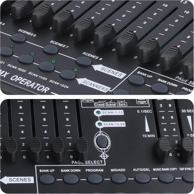UKing DMX Controller, 384 Kanäle DMX512 Controller Konsole 240 Programmierbar Szenen für Dmx Steueru