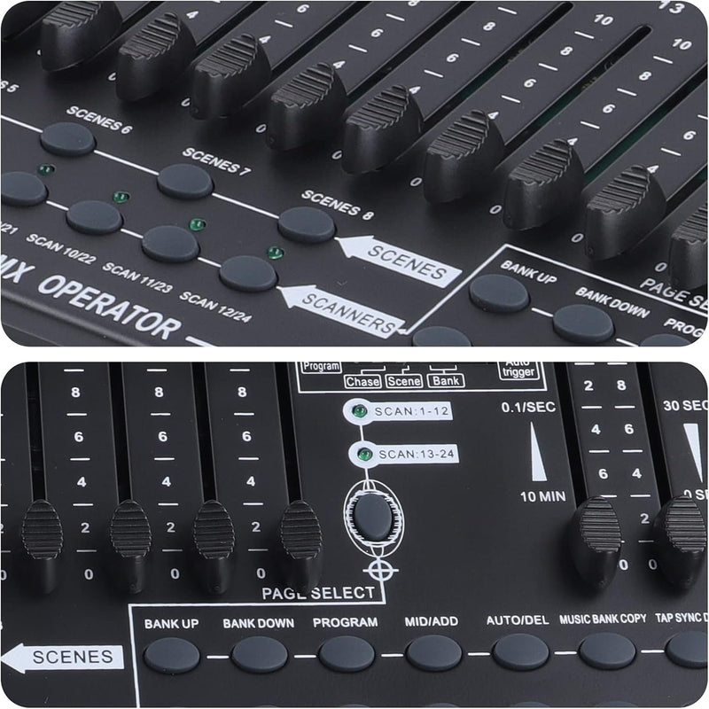 UKing DMX Controller, 384 Kanäle DMX512 Controller Konsole 240 Programmierbar Szenen für Dmx Steueru