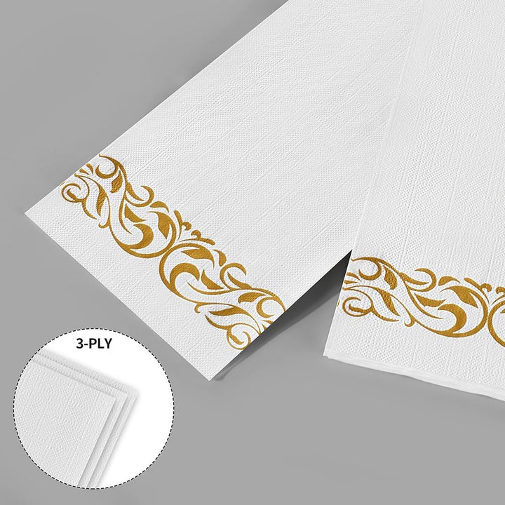 MORGIANA Linen Feel Servietten Einweghandtücher, Badezimmer Airlaid Eco Servietten Gästehandtücher f