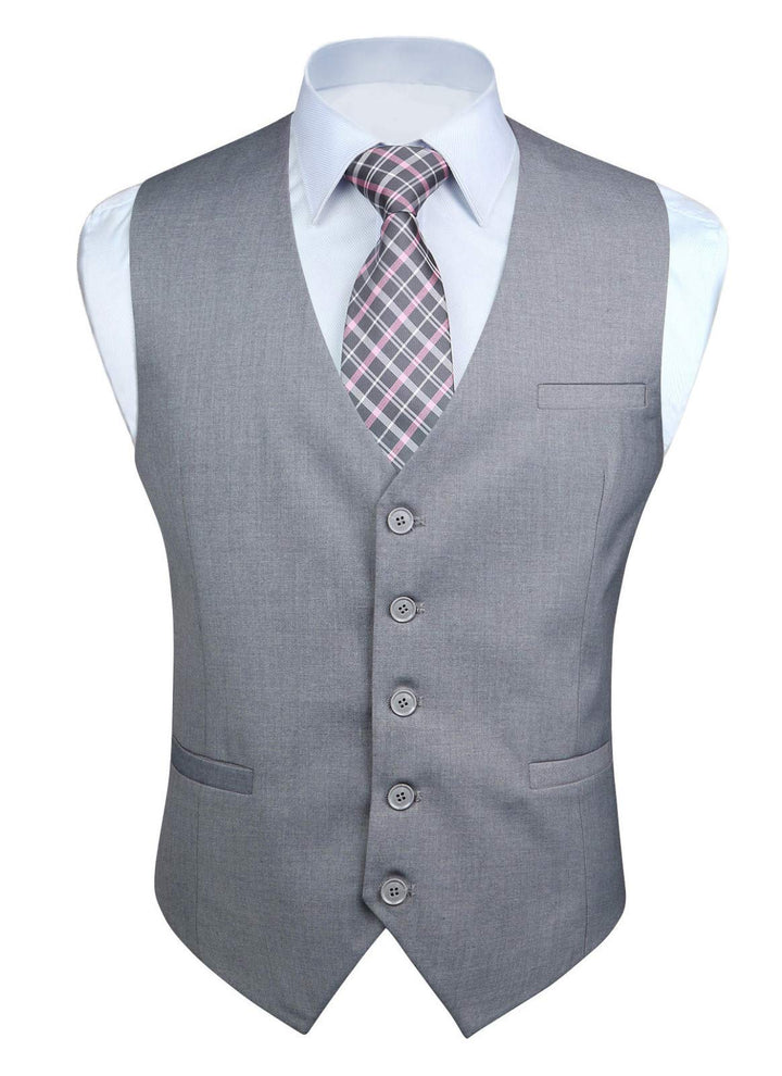 Enlision Anzugweste für Herren Formelle Einfarbige Weste Hochzeit Elegant Anzugwesten Business Weste