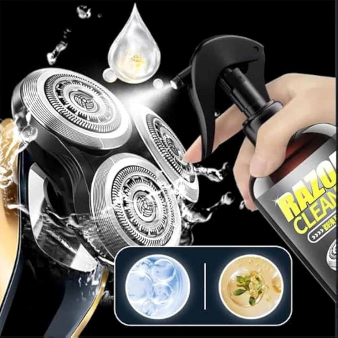 260ml Shaver Cleaner - Quick Clean Pod Cartridges for Electric Shavers, Hygienic Cleaning, natural e