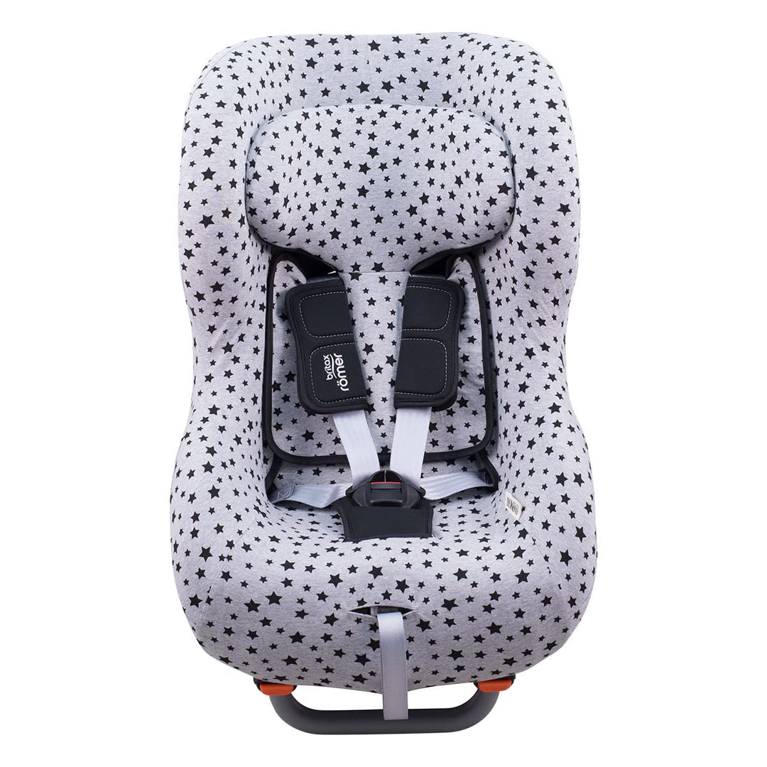 JYOKO KIDS Bezug kompatibel mit Romer Britax Max Way Plus (Black Star), Black Star