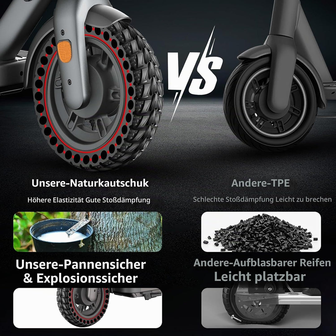 BANGTING 2PCS 50/75-6.1 E Scooter Solid Reifen, 8.5x2 zoll Vollgummireifen, 8 1/2 x2 Ersatzreifen fü