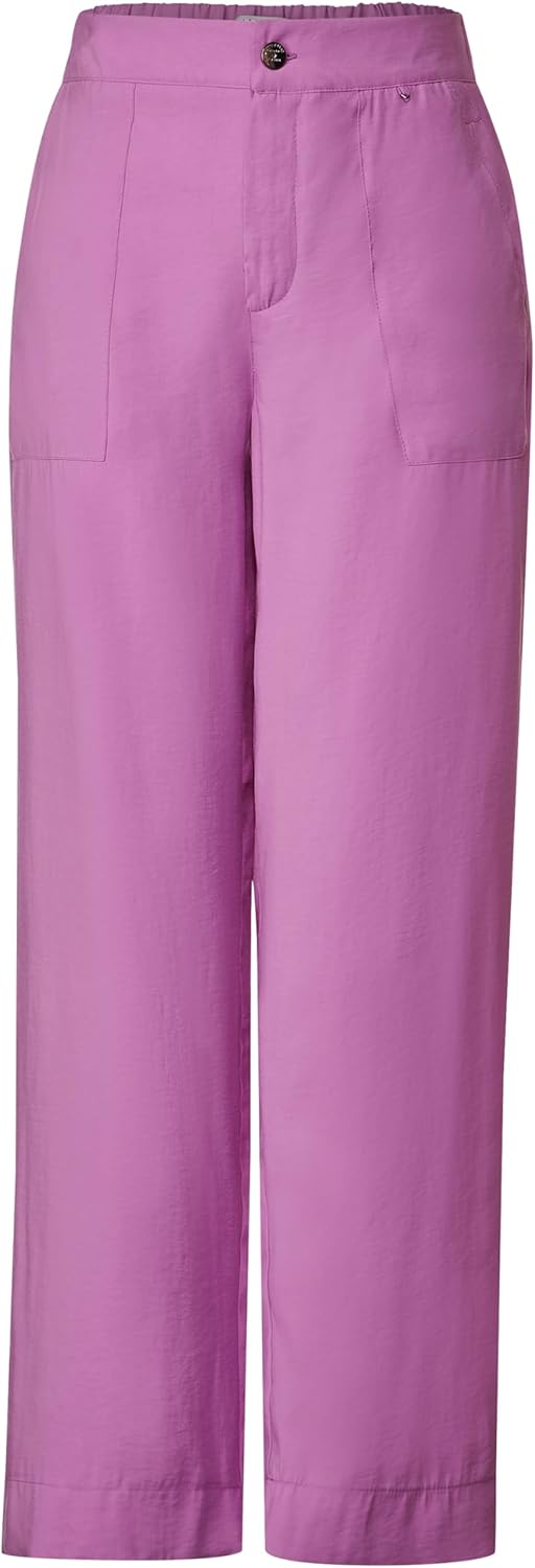 Street One Damen Casual Fit Hose in Cupro 40W / 30L Meta Lilac, 40W / 30L Meta Lilac
