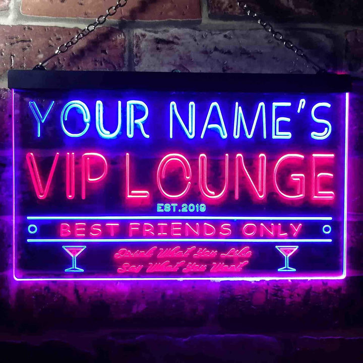 Personalized Your Name Est Year Theme VIP Lounge Bar Club Pub Dual Color LED Barlicht Neonlicht Lich