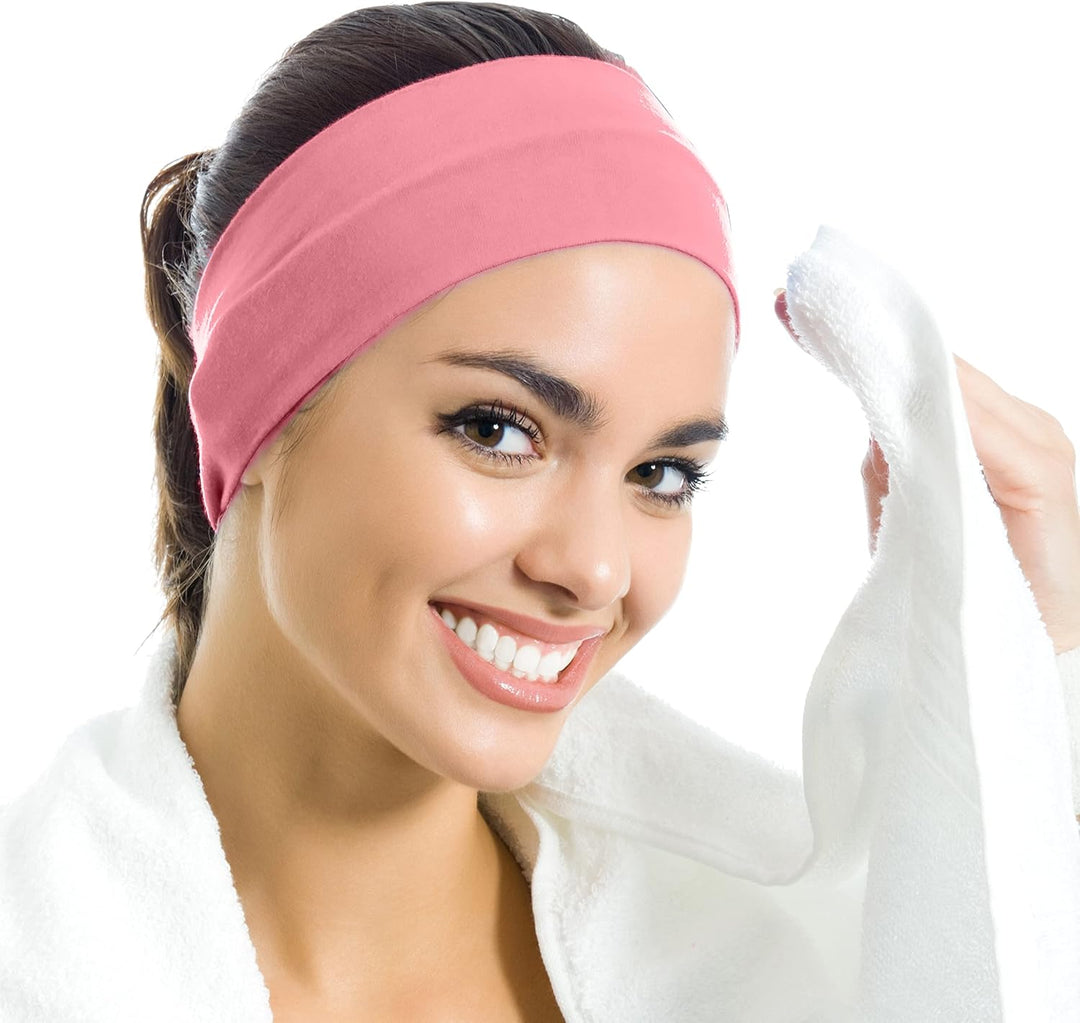 Styla Hair 10 Pack Yoga Stirnbänder - elastische Baumwolle Multifunktionssport-Kopfbänder dehnbare P