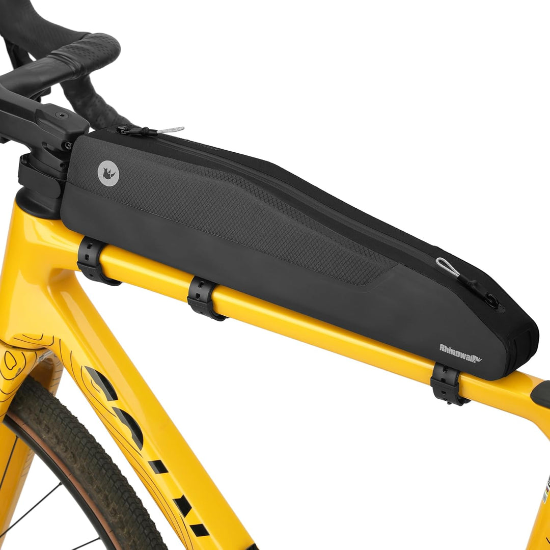 Rhinowalk Fahrrad Oberrohrtasche 2.0L – wasserdichte Lange Rahmentasche mit Reissverschluss – Montag