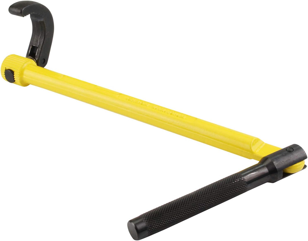 Stanley Standhahnschlüssel (grössenverstellbar, schwenkbarer Griff, gerändelter Haken, Chrom-Vanadiu