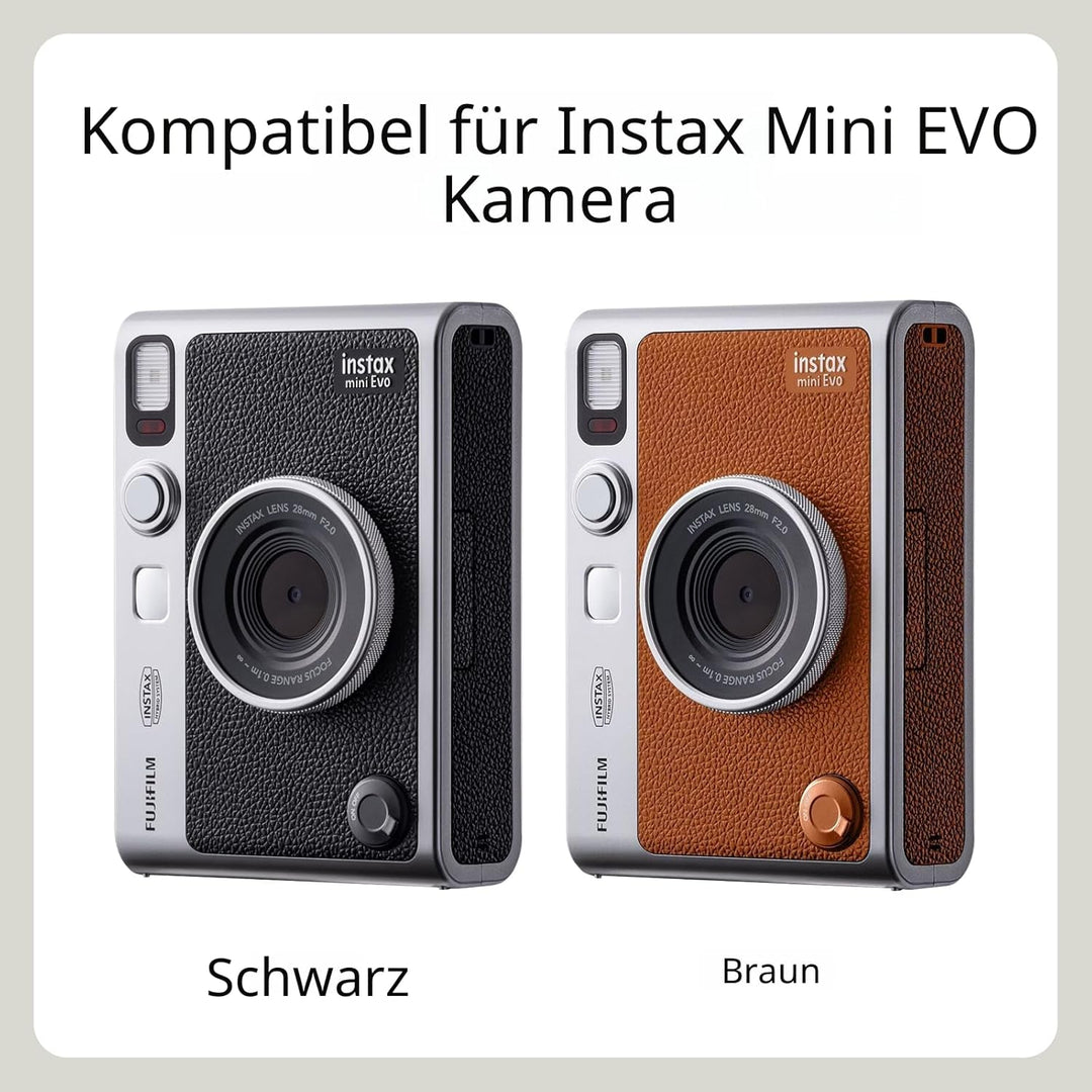 MUZIRI KINOKOO Fuji Mini EVO Tasche – PU-Leder Tasche mit kompatibel mit Fuji Instax Mini EVO Sofort