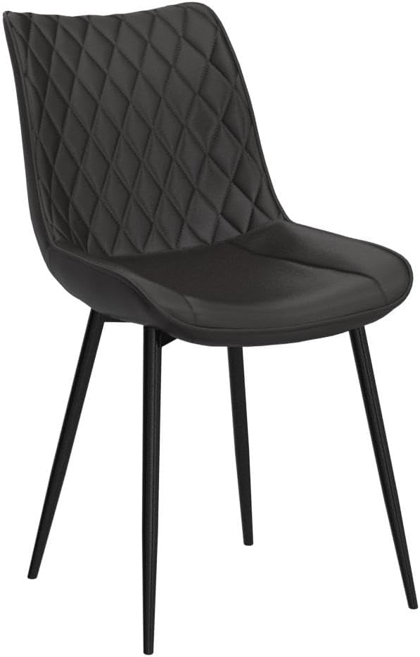 WOLTU Esszimmerstühle 2er Set, Küchenstühle gepolstert Anthrazit 2er Set, Anthrazit 2er Set
