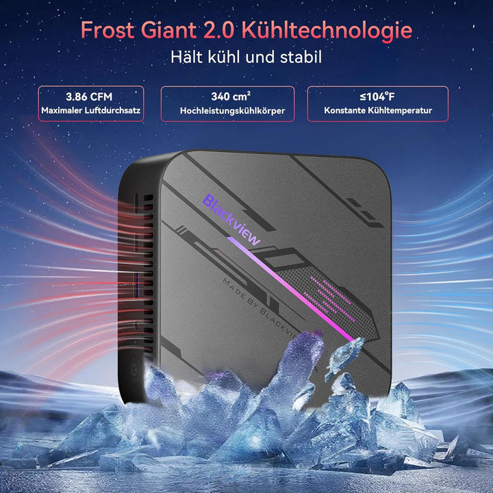 Blackview MP100 Mini PC 32GB RAM 1TB NVME PCIe3.0 SSD,AMD Ryzen 5 7430U(6C/12T, Bis zu 4.3Ghz),WiFi6