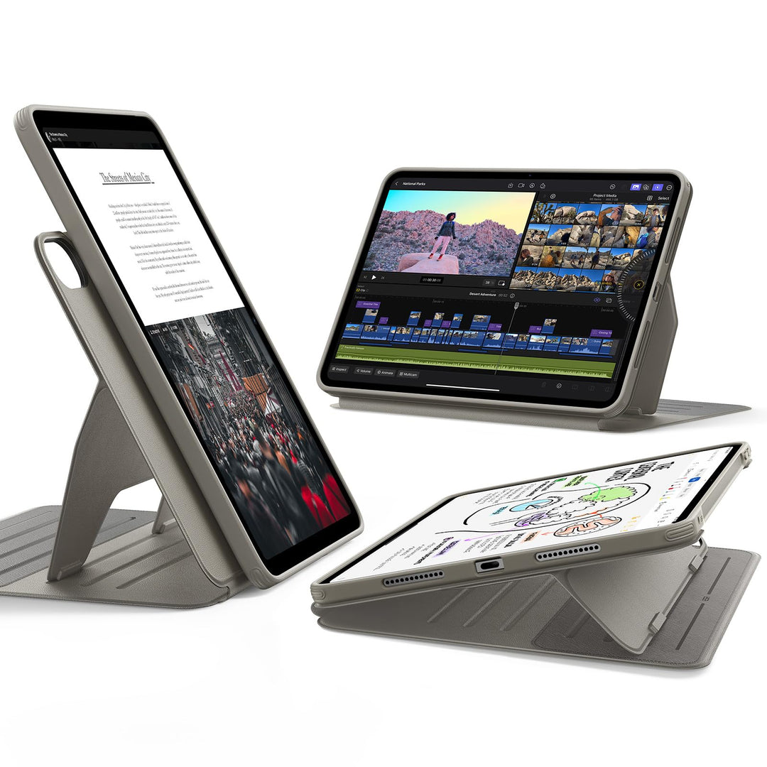 ESR für iPad Air 13 Zoll M4/M3/M2 Hülle (2026/2025/2024), drehbare Hülle mit Abnehmbarer Magnetabdec