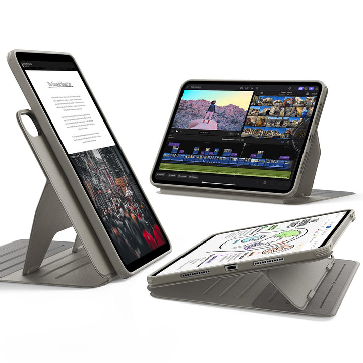 ESR für iPad Air 13 Zoll M4/M3/M2 Hülle (2026/2025/2024), drehbare Hülle mit Abnehmbarer Magnetabdec