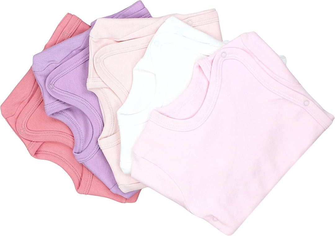 TupTam Baby Body Langarm – Wickelbody Langarm im 5er Pack aus Baumwolle für Mädchen und Jungen 56 Pu