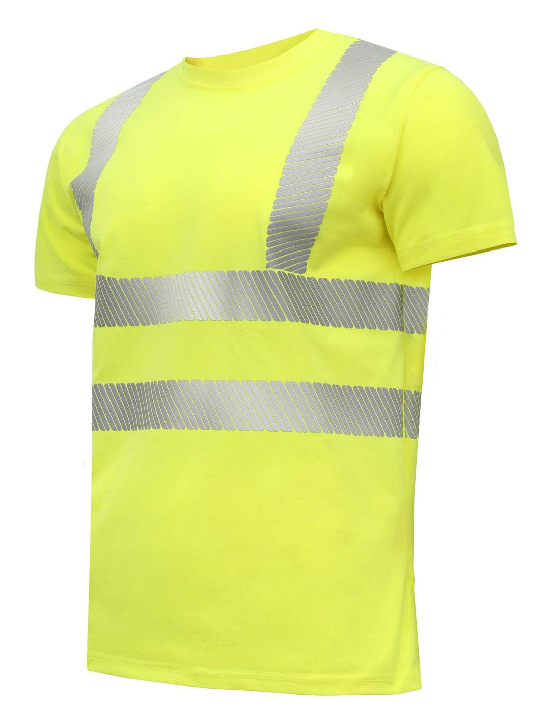 Högert Technik - JURAL II Warnschutz Polycotton-T-Shirt gelb L (52) | Warnweste Reflektierend Warnwe