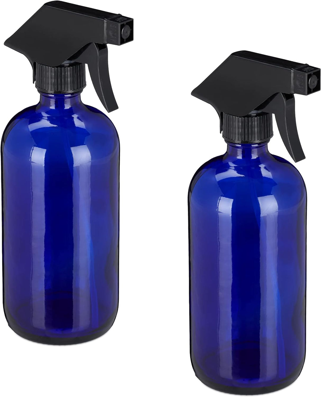 8 x Sprühflasche Glas, Füllmenge 500 ml, nachfüllbar, Nebel & Strahl, Haarpflege, Reinigung, Zerstäu