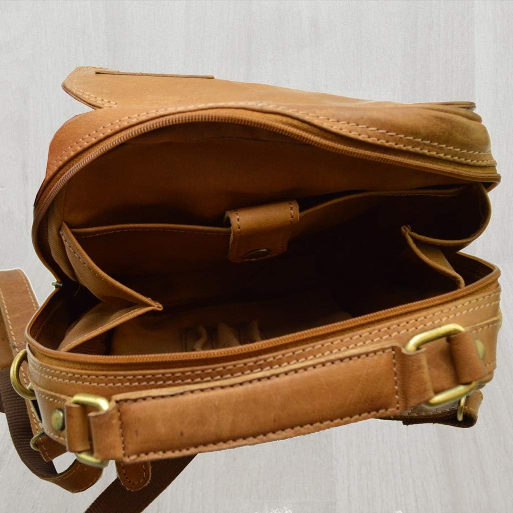 flevado Spirit of Nature grosse Damen Schultertasche Aktentasche geöltes Leder Büffelleder Braun (he