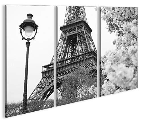 islandburner Bild Bilder auf Leinwand Eiffelturm V6 Paris 3p XXL Poster Leinwandbild Wandbild Dekoar