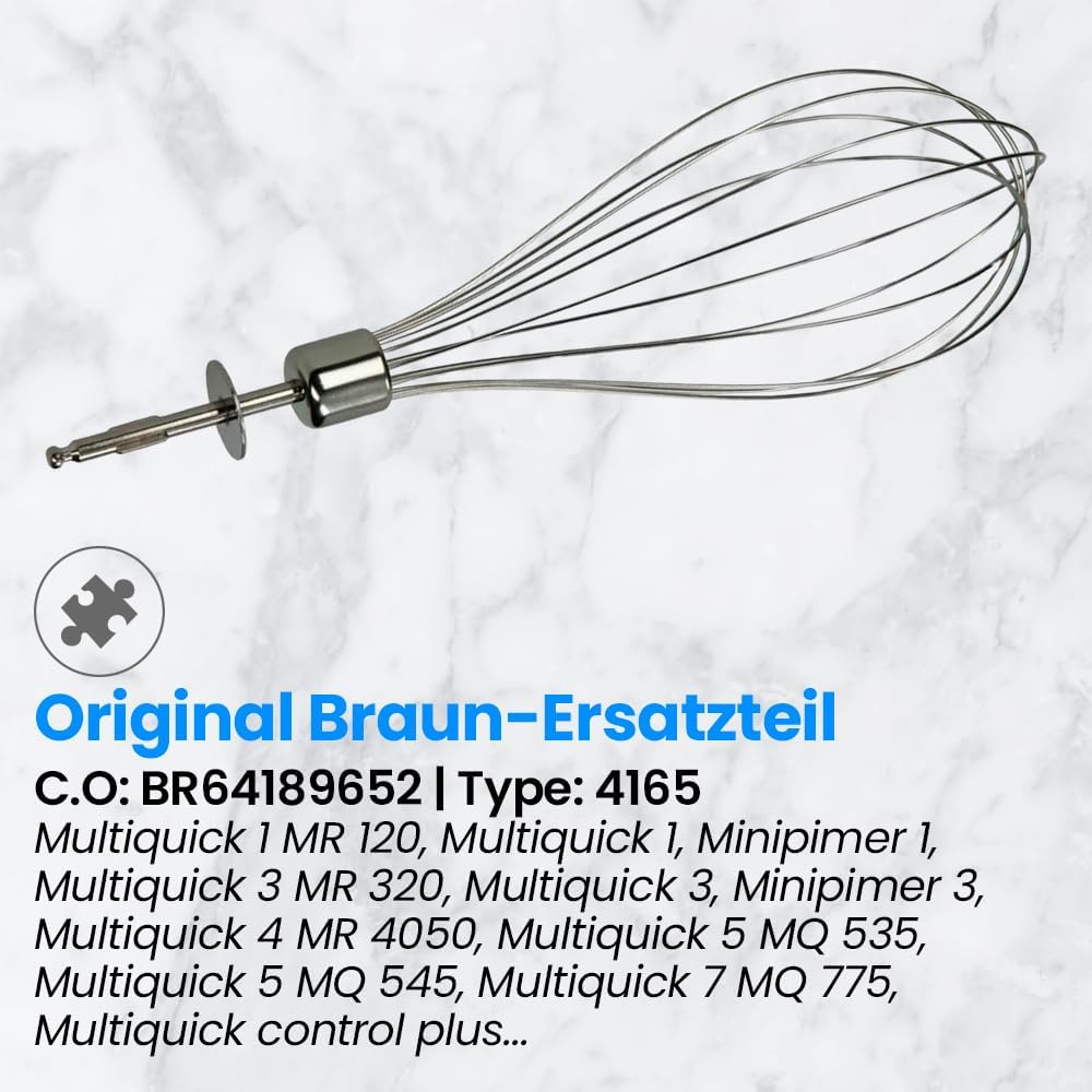Anakel Home Ersatz-Mixerschläger BR64189652, kompatibel mit Braun MR6500M Mixer | Metallstäbe, 200 x