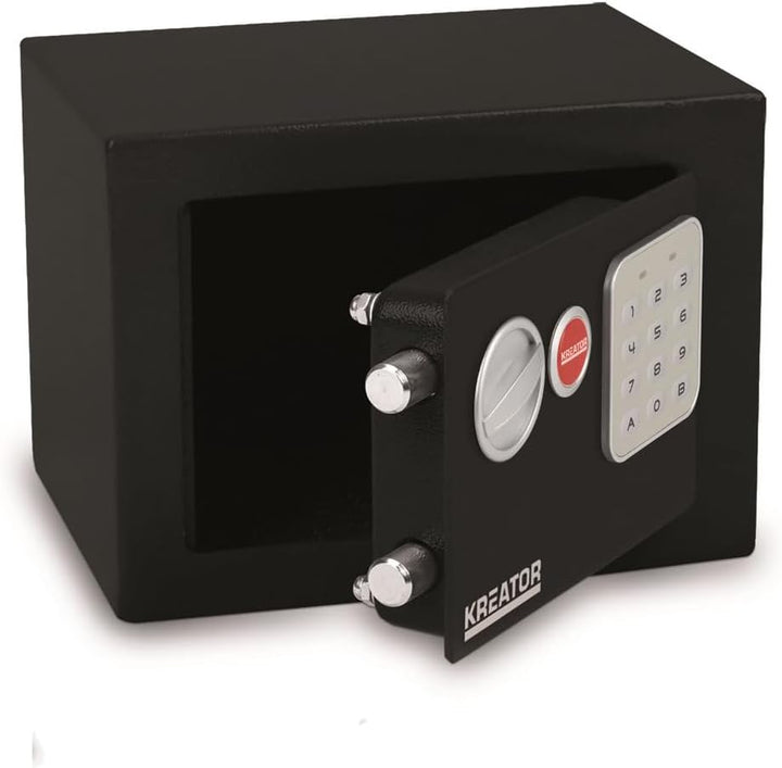 Kreator KRT692007 Minitresor Safe Tresor mit elektronischem Code Zahlenschloss 170x230x170mm