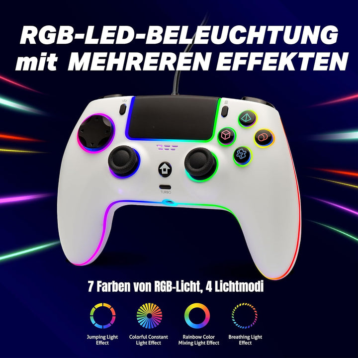 NITHO Wired Controller Kompatibel mit PS5/PS4/PC/Android, Gamepad mit Hall-Effekt Joysticks, Program