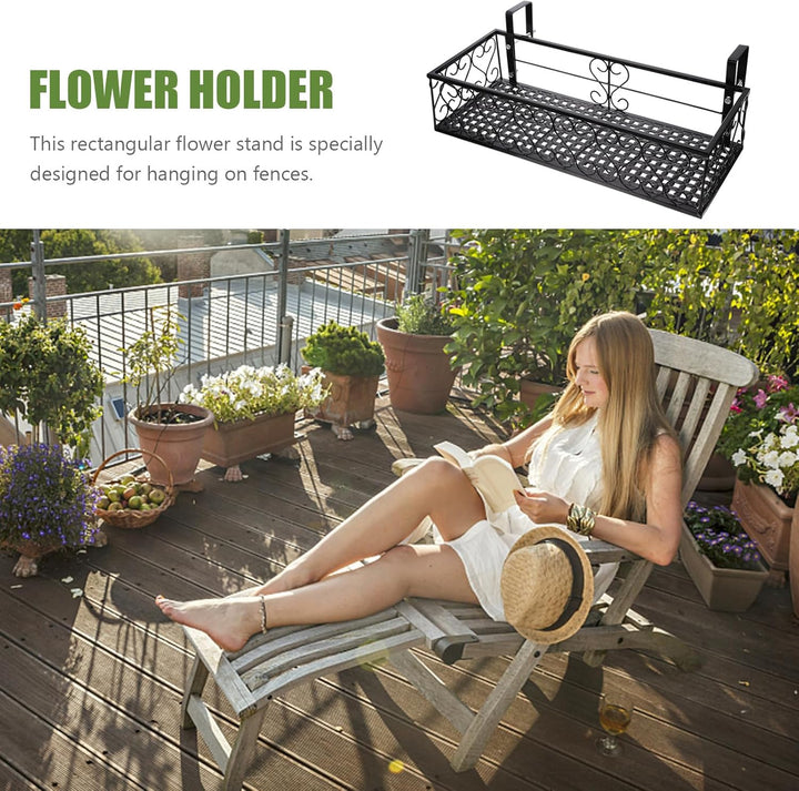 HEMOTON Blumen Regale Blumen Regale Blumenregal Balkon Blumentopf Halter Geländer Regal Schwimm Rega
