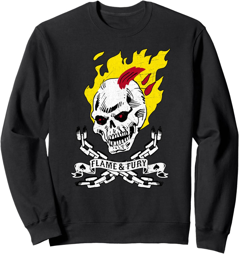 Marvel Ghost Rider Flame & Fury Skull Poster Sweatshirt