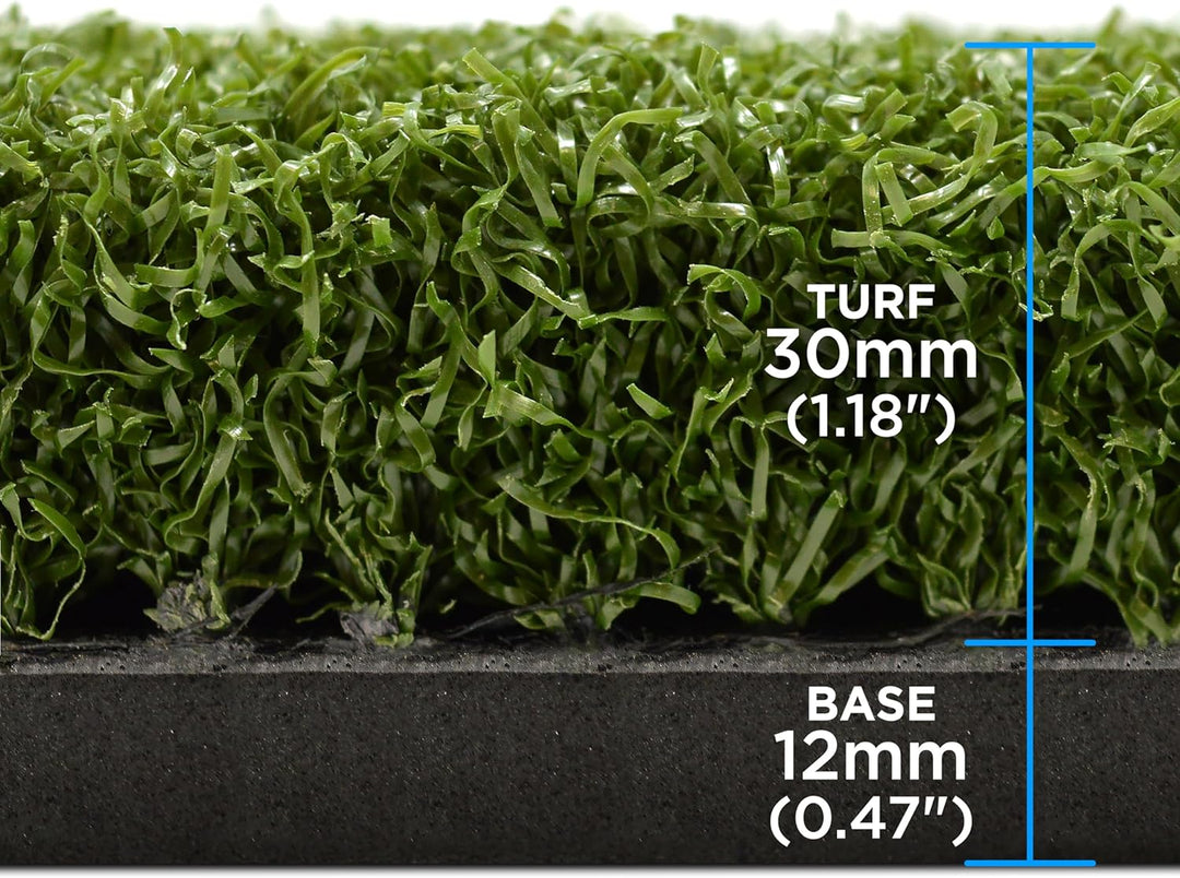 SimSpace Standard Hitting Mat 150x150cm with SimSpace Tee Schlagrasenmatte, 150 x 150 cm, with SimSp