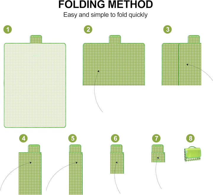 reakoo Picknickdecke 200x300 cm, Picnic Blanket XXL Wasserdicht Stranddecke, Picknick Decke mit Trag