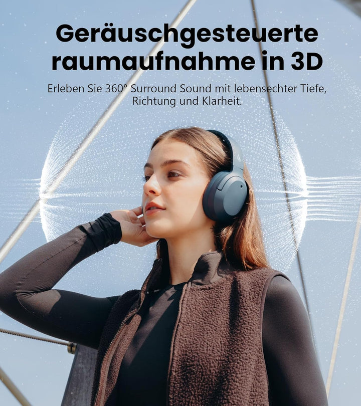 Edifier W820NB Plus Gen 2 Faltbarer Bluetooth V6.1 Over-Ear-Kopfhörer mit -49 dB Geräuschunterdrücku