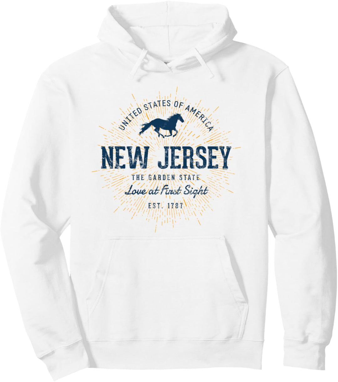 Vereinigte Staaten Retro Style Vintage New Jersey Pullover Hoodie