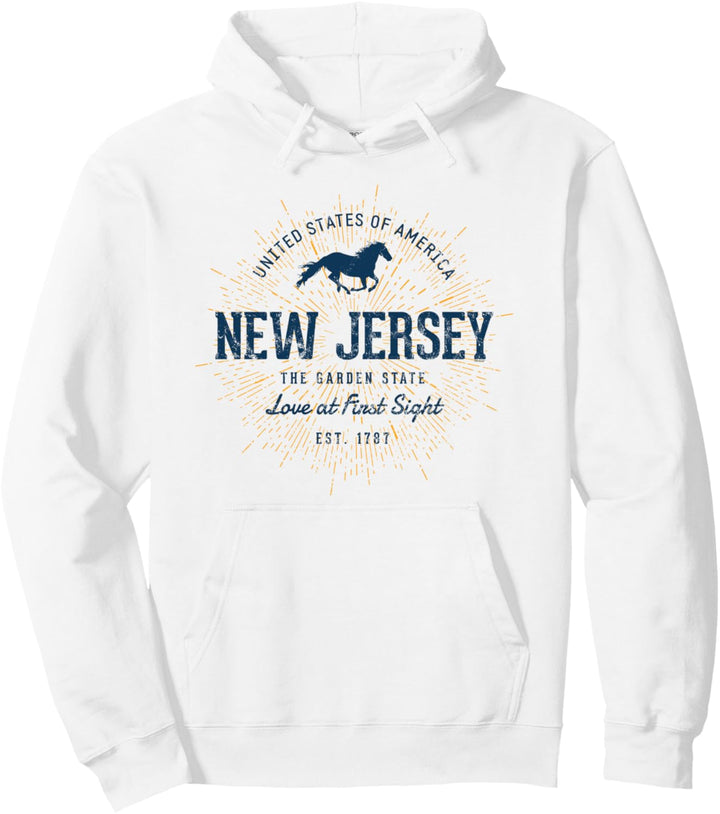 Vereinigte Staaten Retro Style Vintage New Jersey Pullover Hoodie