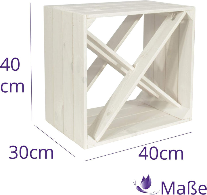 3 Set Weinregal Wino aus Holz - Weiss X Regal Holzkiste 3 X Regal, 3 X Regal