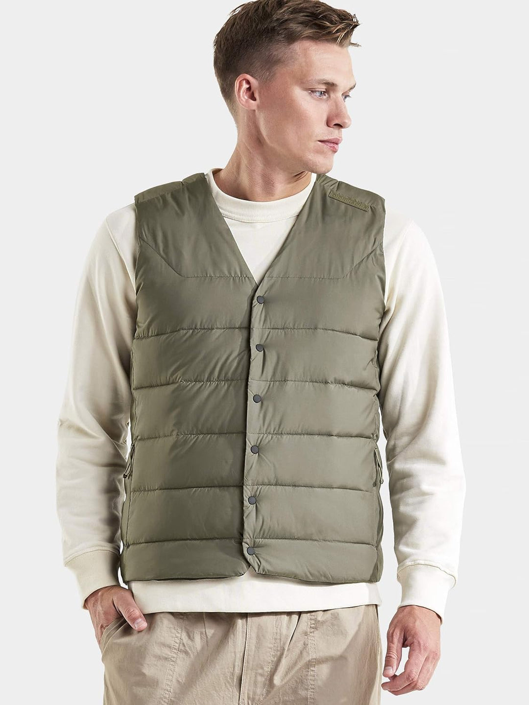Didriksons Herren Outdoorweste Weste Vidar USX Vest wärmend isolierend 202 Dusty Olive M, 202 Dusty