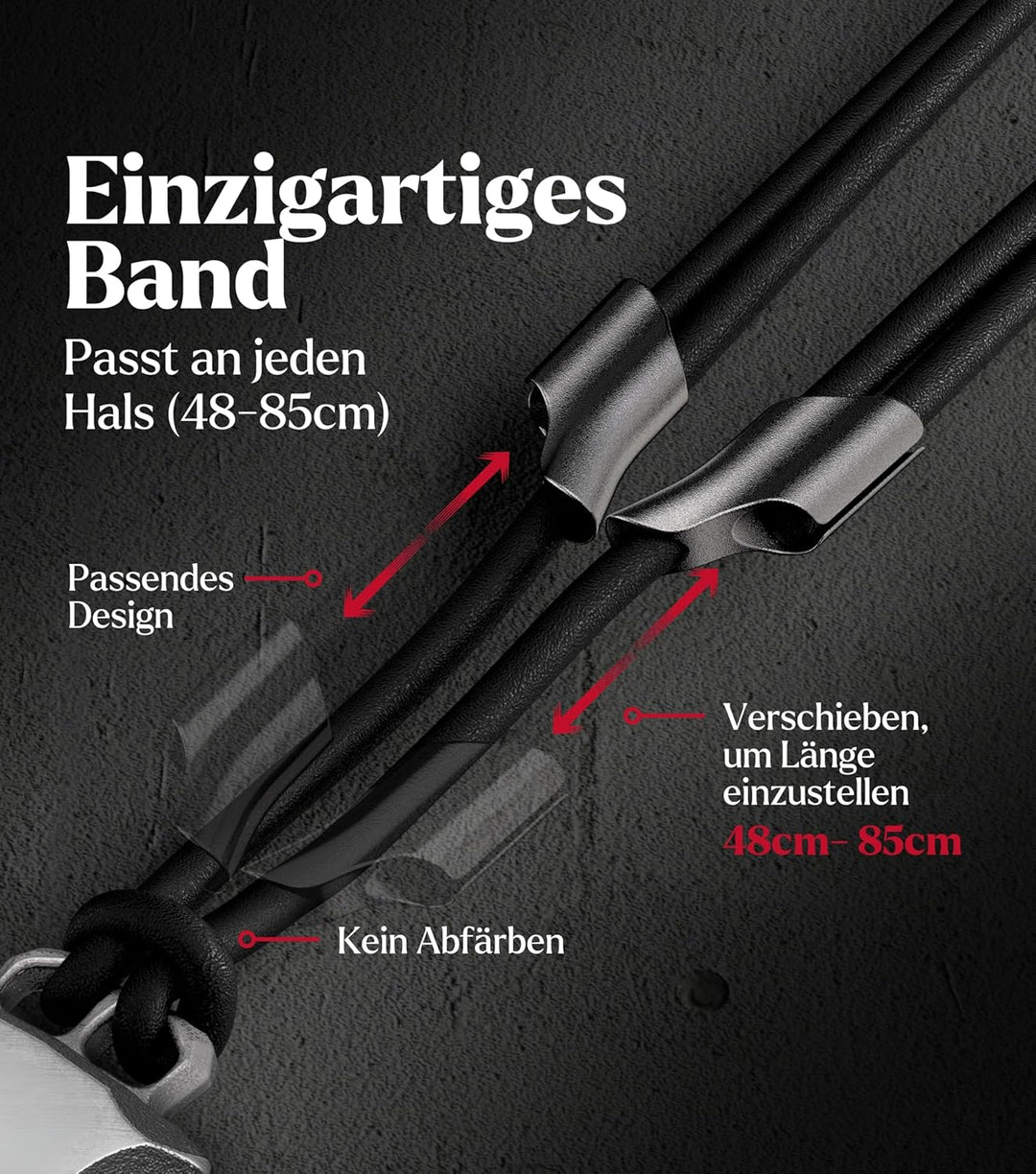 Element of Gods Titan Faustkeil Wolf Anhänger mit Lederband in schwarz